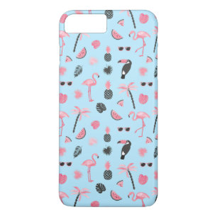 Case-Mate iPhone Case Motif tropical d'été rose et bleu