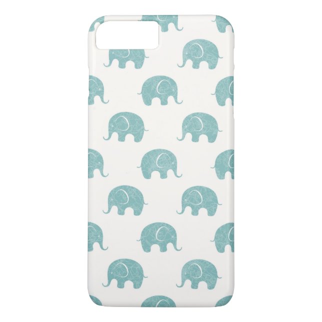 Coques Case-Mate iPhone Motif Turquoise Cute Elephant (Dos)
