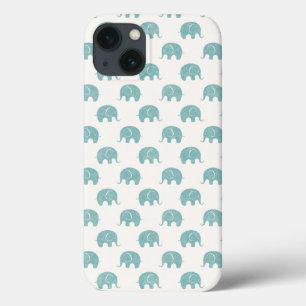 iPhone 13 Coque Motif Turquoise Cute Elephant