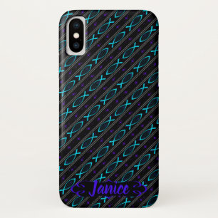 Etui iPhone Case-Mate motif turquoise de poissons de Jésus