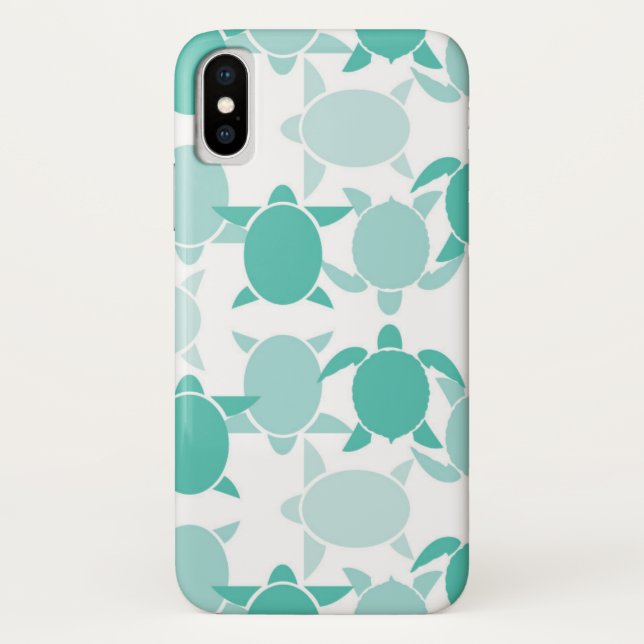 Coques Case-Mate iPhone Motif turquoise de tortue (Dos)