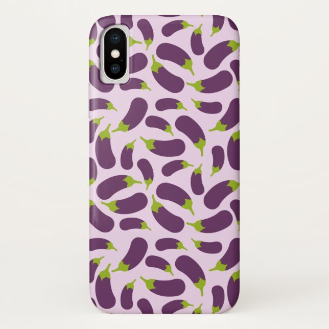 Coques Case-Mate iPhone Motif végétal d'aubergine violet végétal Conceptio (Dos)
