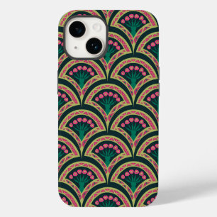 Coque Pour iPhone 14 motif vert en forme de coquille
