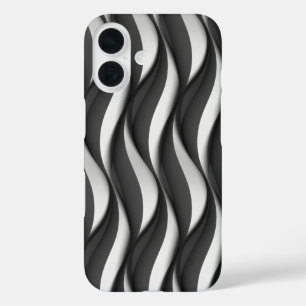Coques iPhone 16 motif vertical noir et blanc