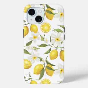 Coque Pour iPhone 15 Motif vintage Lemon Tree