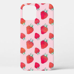 Case-Mate iPhone Case Motif Vintage mûre des fraises rouges Girl Pink