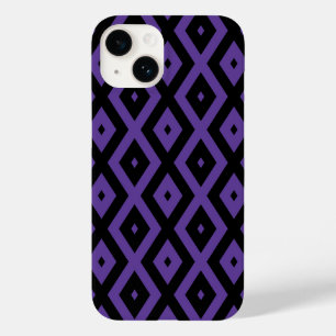 Coque Pour iPhone 14 Motif violet et diamant noir