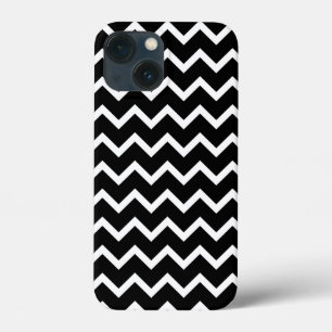 iPhone 13 Mini Case Motif Zag noir et blanc.