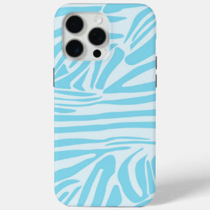 Coque iPhone 15 Pro Max Motif Zèbre Bleu