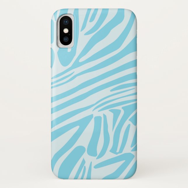 Coques Case-Mate iPhone Motif Zèbre Bleu (Dos)