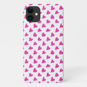 Case-Mate iPhone Case Motifs de coeurs rouges blancs mignons