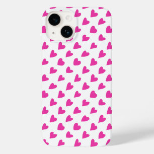 Coque Pour iPhone 14 Motifs de cœurs rouges blancs mignons