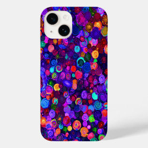 Coque Pour iPhone 14 Motifs de cosmos en spirale colorés mignons