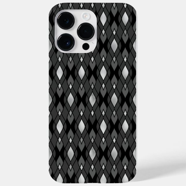 COQUES Case-Mate iPhone MOTIFS DE DIAMONDE EN ARGENT NOIR (Verso)