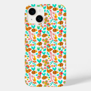 Coque Pour iPhone 14 Motifs d'insectes colorés mignons