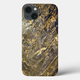 iPhone 13 Case Motifs d'or abstraits de l'eau