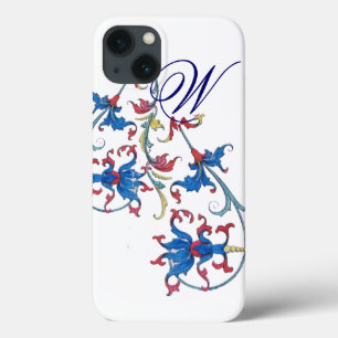iPhone 13 COQUE MOTIFS FLORAUX ANCIENS FLORENTINS MONOGRAS
