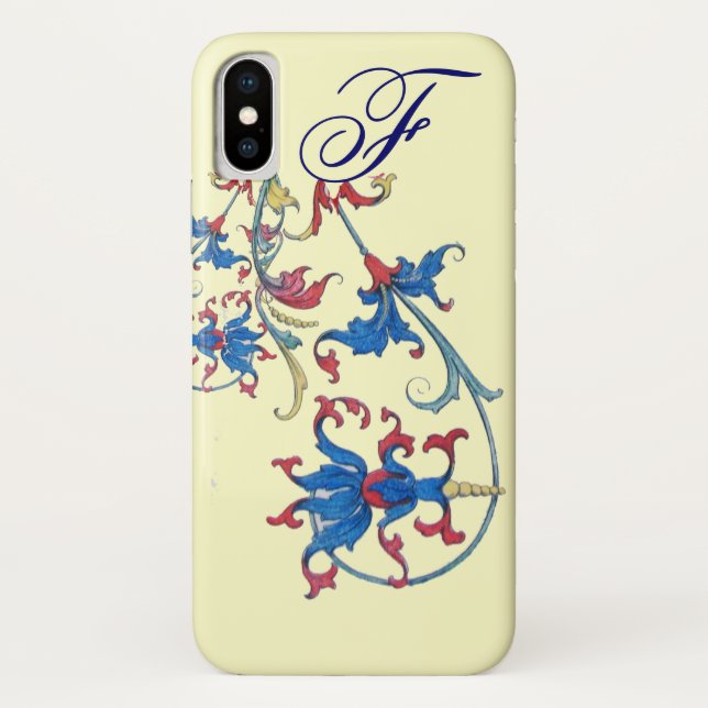 Coques Case-Mate iPhone MOTIFS FLORENTINS ANCIENS MONOGRAM, Crème (Dos)