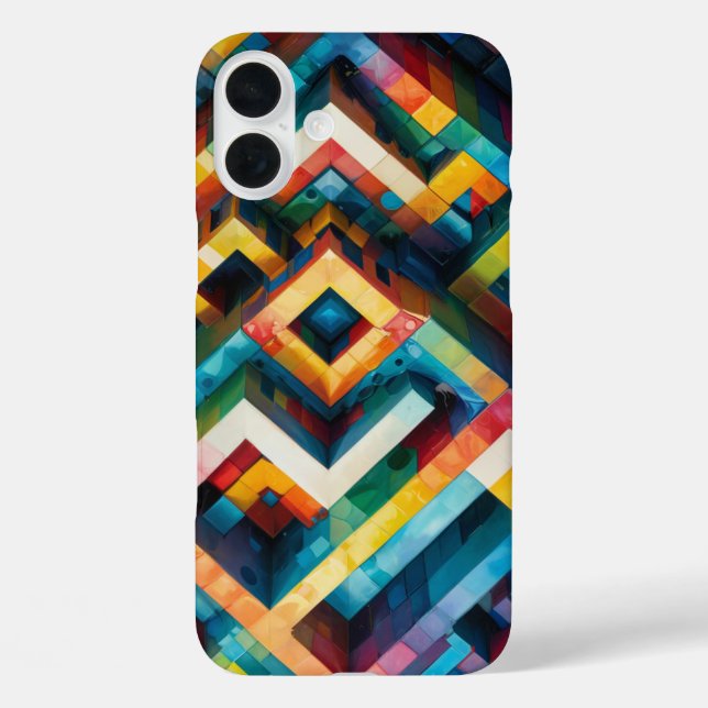 Coques Case-Mate iPhone Motifs géométriques aux couleurs contrastantes aud (Verso)