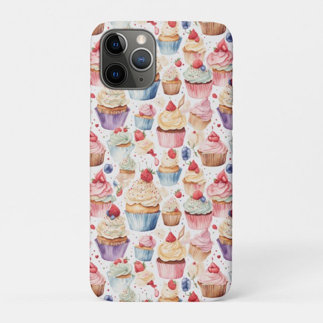 Coques Case-Mate iPhone Motifs numériques Cream et Cupcake (Dos)