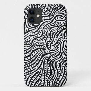 Coques Pour iPhone Motion sur l'eau - noir et blanc