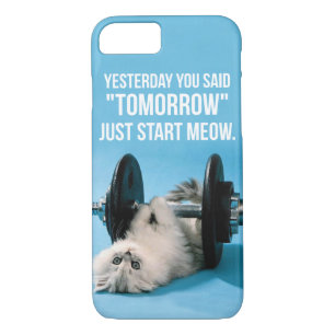Coques Pour iPhone Motivation amusante de l'entraînement - Chat - Com