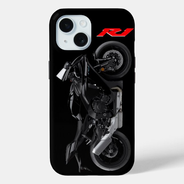 Coques Case-Mate iPhone Moto Black R1 Sporsbike (Verso)