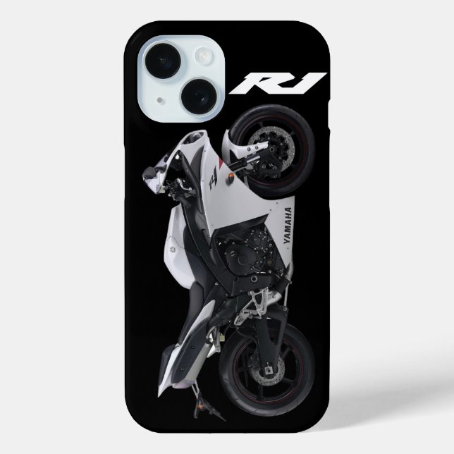 Coques Case-Mate iPhone Moto blanche R1 Sportsbike (Verso)