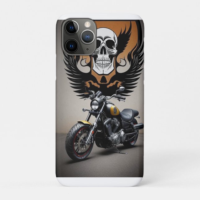 Coques Case-Mate iPhone Moto personnalisé avec graphique crâne (Dos)