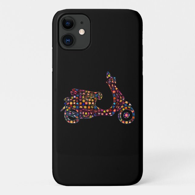 Coques Case-Mate iPhone Motocyclette à moteur à fleurs (Dos)