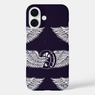 Coques iPhone 16 Motocyclette à roue ailée vintage