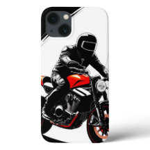 Motocycliste se baladant dans une ville moderne