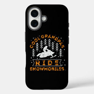 Coques iPhone 16 Motoneige - Grandpas Cool Circuler Motoneiges
