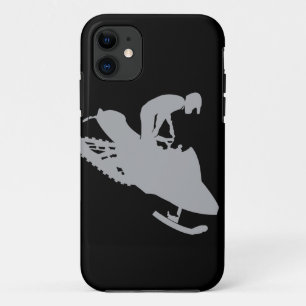 Coque iPhone 11 Motoneige gris argenté
