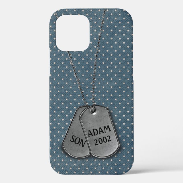 Coques Case-Mate iPhone Mots clés de chien militaire sur les étoiles (Verso)