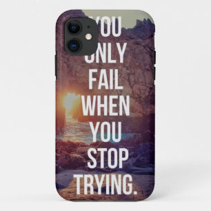 Case-Mate iPhone Case Mots Inspirationnels - Échec Lorsque Vous Arrêtez 