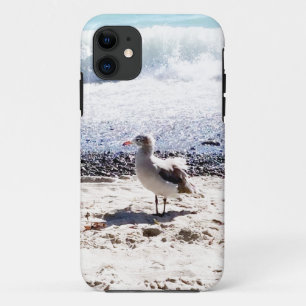 Coques Pour iPhone mouette au bord de l'océan sur la plage photo