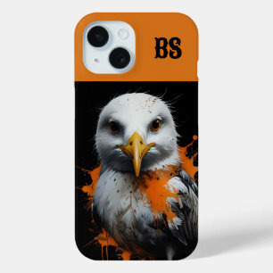 Coque Pour iPhone 15 Mouette d'Halloween mignonne et effrayante déguisé