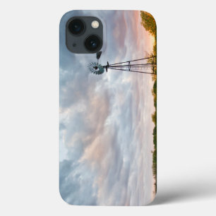 iPhone 13 Case Moulin à vent et nuages au coucher du soleil