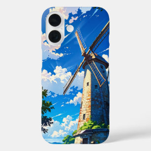 Coques iPhone 16 Moulin à vin d'été Anime Campagne
