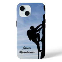 Mountaineering with Climber Silhouette personalize