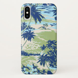 Coque iPhone X Mousse pittoresque d'île hawaïenne de baie de