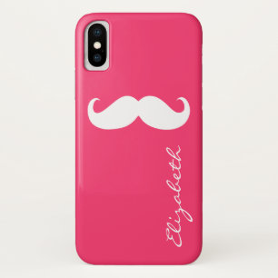 Case-Mate iPhone Case Moustache Arrière - plan rose chaud