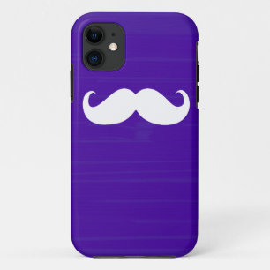 Etui iPhone Case-Mate Moustache blanche amusante sur le Arrière - plan p