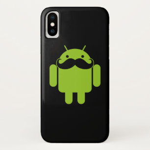 Coque Case-Mate Pour iPhone Moustache Robot Android sur Noir