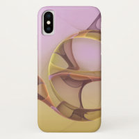 Mouvements Abstraits Art Fractal Moderne Rose Doré