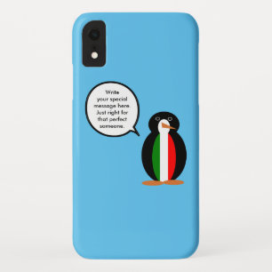 Case-Mate iPhone Case Ms. Penguin parlante Drapeau italien Personnalisé 