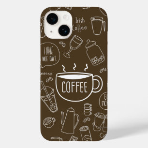 Coque Pour iPhone 14 Mug Motif de la Coupe de Café Retro - Parfait pour