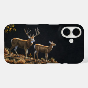 Coques iPhone 16 Mule Deer Buck & Doe