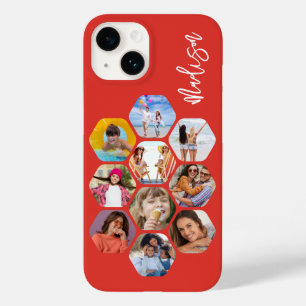 Coque Pour iPhone 14 Multiphoto Collage simple moderne personnalisé